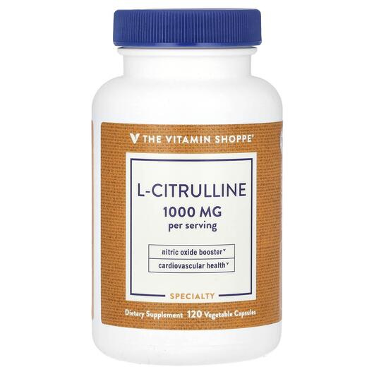 Основне фото товара TheVitaminShoppe, L-Citrulline 1000 mg, L-Цитрулін, 120 капсул