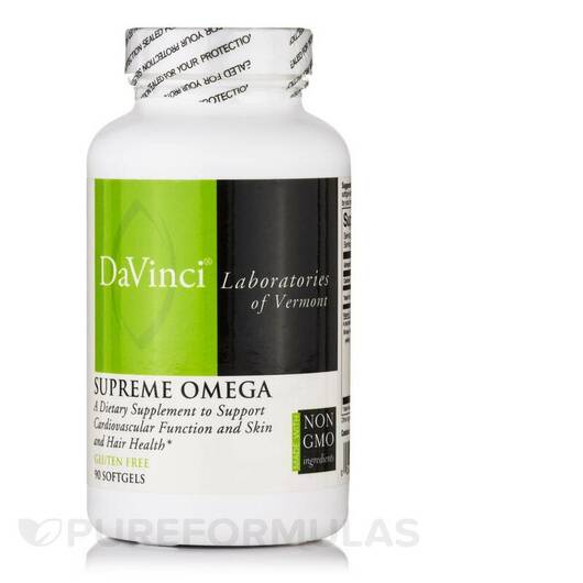 Основне фото товара DaVinci Laboratories, Supreme Omega, Омега 3 6 9, 90 капсул