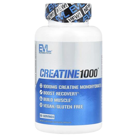 Основне фото товара EVLution Nutrition, Creatine1000, Креатин, 120 капсул