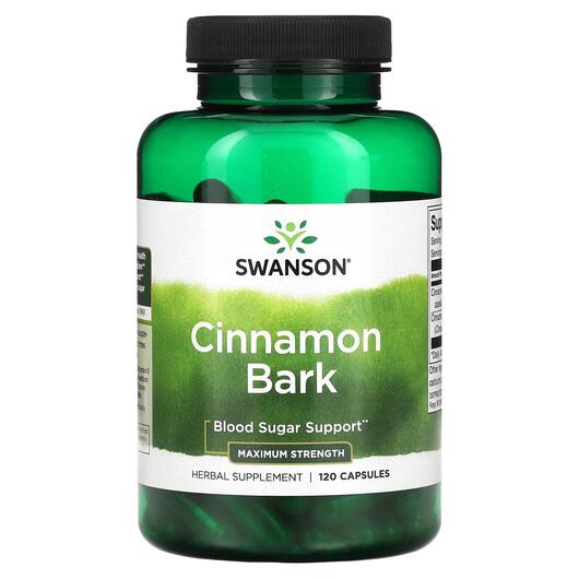 Основне фото товара Cinnamon Bark Maximum Strength, Екстракт кориці, 120 капсул