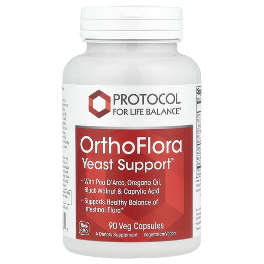 Основне фото товара OrthoFlora Yeast Support, Підтримка Кандиди, 90 капсул