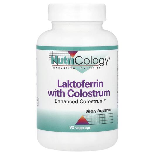 Основне фото товара Nutricology, Laktoferrin with Colostrum, Колострум, 90 капсул