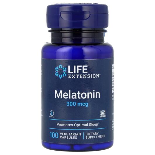 Основне фото товара Life Extension, Melatonin 300 mcg, Мелатонін 300 мкг, 100 капсул