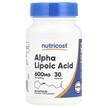 Nutricost, Alpha Lipoic Acid 600 mg, Альфа-ліпоєва, 60 капсул