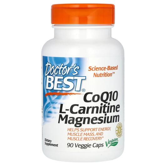 Основне фото товара CoQ10 L-Carnitine Magnesium, Коензим CoQ10 L-Карнітин Магній, 90 