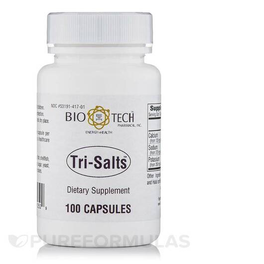 Основне фото товара Tech Pharmacal, Tri-Salts, Підтримка травної системи, 100 капсул