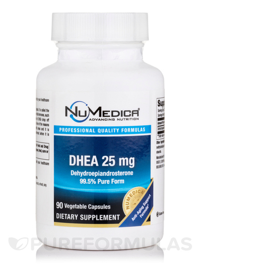 Основне фото товара NuMedica, DHEA 25 mg, Дегідроепіандростерон, 90 капсул