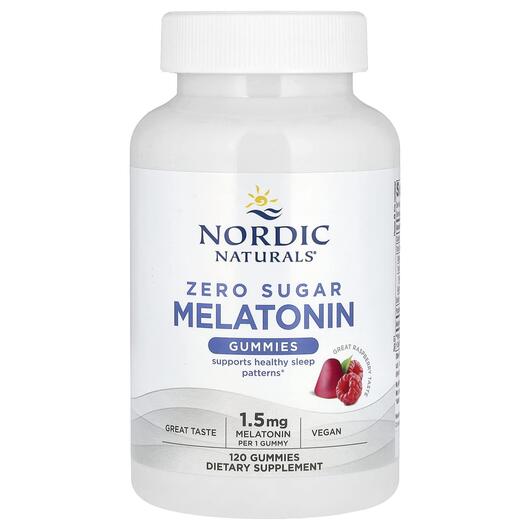 Основне фото товара Zero Sugar Melatonin Gummies Raspberry 1.5, Мелатонін, 120 таблет