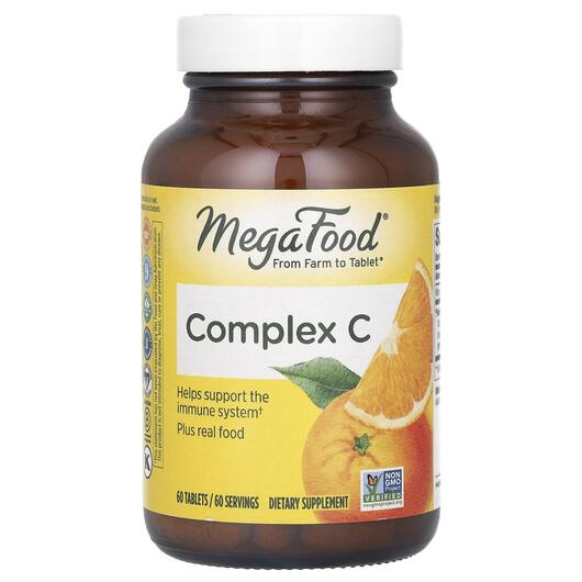 Основне фото товара MegaFood, Complex C, Комплекс Вітаміну C, 60 таблеток