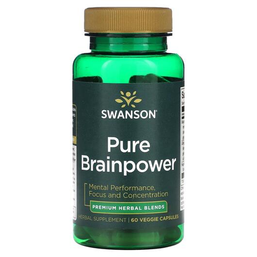 Основне фото товара Swanson, Pure Brainpower, Підтримка мозку, 60 капсул