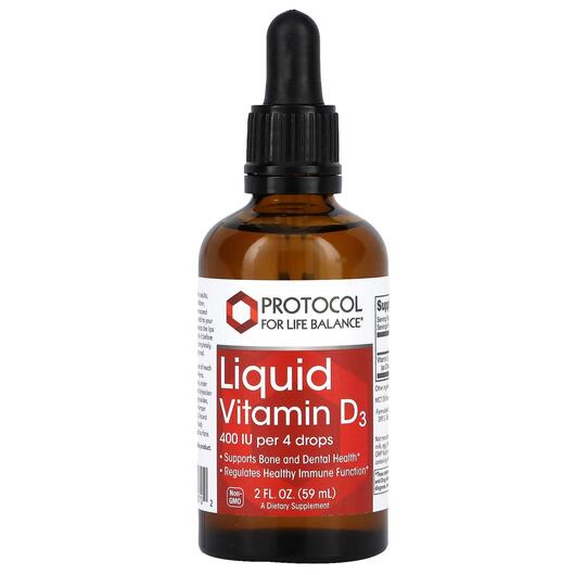 Основне фото товара Liquid Vitamin D3, Рідкий Вітамін D3, 60 мл