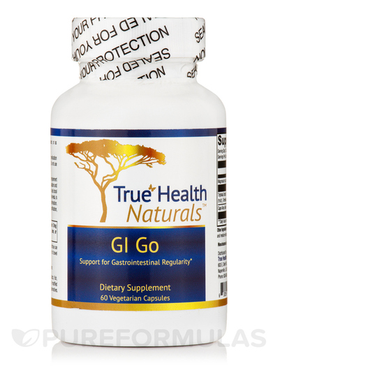 Основне фото товара True Healing Naturals, GI Go, Підтримка кишківника, 60 капсул