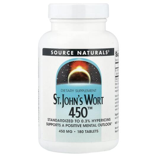 Основне фото товара St. John's Wort 450 450 mg, Звіробій, 180 таблеток