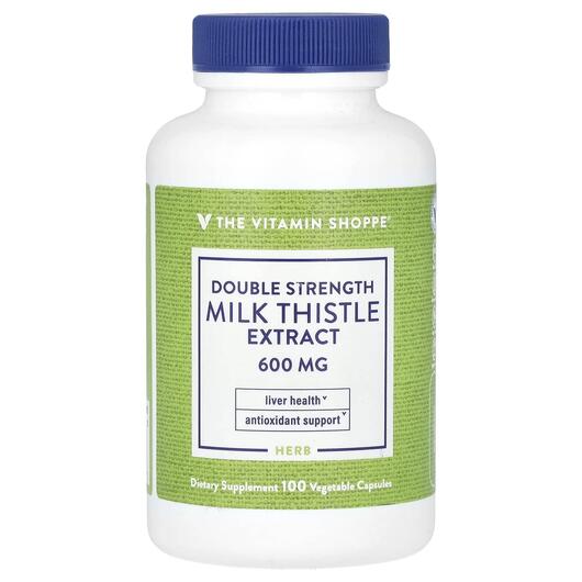 Основне фото товара Milk Thistle Extract Double Strength 600 mg, Розторопша, 100 капс