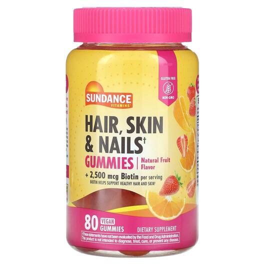 Основне фото товара Hair Skin & Nails Natural Fruit, Шкіра нігті волосся, 80 табл