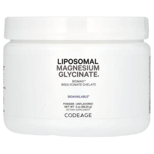 Основне фото товара Liposomal Magnesium Glycinate Powder Unflavored, Гліцинат магнію,