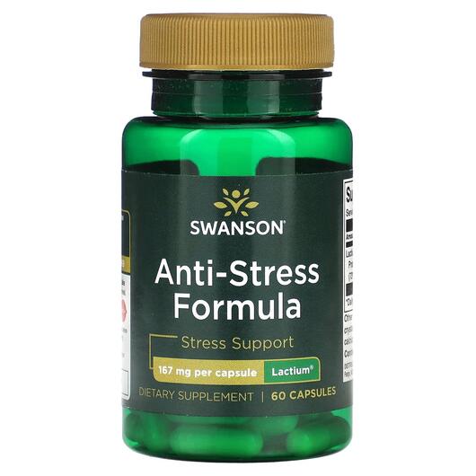 Основне фото товара Swanson, Anti-Stress Formula 167 mg, Підтримка стресу, 60 капсул