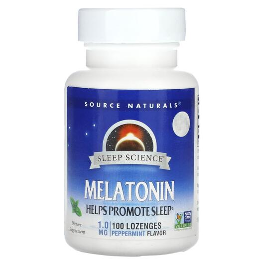 Основне фото товара Melatonin Peppermint 1 mg, Мелатонін, 100 пастилок