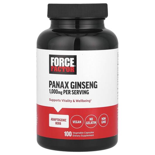 Основне фото товара Panax Ginseng 1000 mg, Женьшень звичайний, 100 капсул