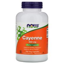 Cayenne 500 mg Кайенский перец 500 мг NOW 250 капсул