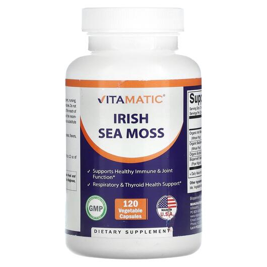 Основне фото товара Vitamatic, Irish Sea Moss, Ірландський морський мох, 120 капсул