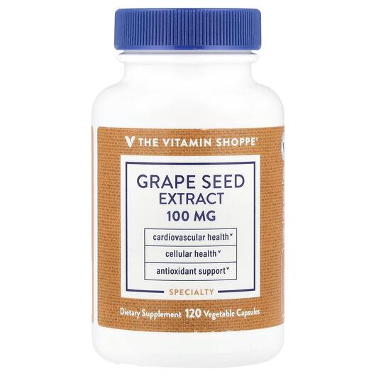 Основне фото товара Grape Seed Extract 100 mg, Екстракт виноградних кісточок, 120 кап