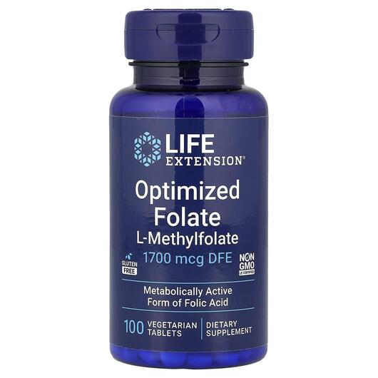Основне фото товара Optimized Folate 1000 mcg, Метилфолат, 100 таблеток