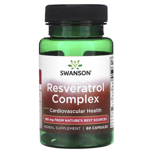 Основне фото товара Swanson, Resveratrol Complex, Ресвератрол, 60 капсул
