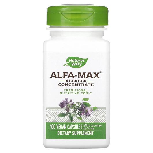 Основне фото товара Alfa-Max 525 mg, Люцерна 525 мг Альфа-Макс, 100 капсул