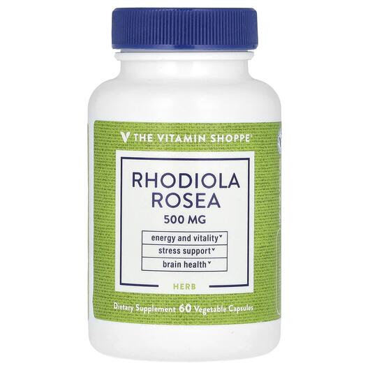 Основне фото товара TheVitaminShoppe, Rhodiola Rosea 500 mg, Родіола, 60 капсул