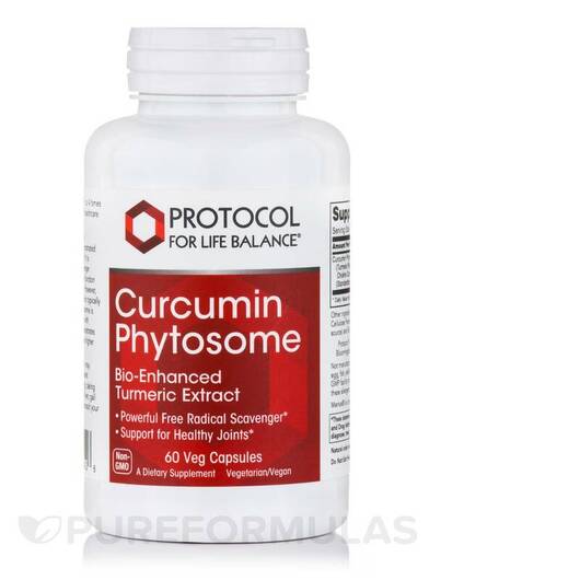 Основне фото товара Curcumin Phytosome, Куркумін, 60 капсул