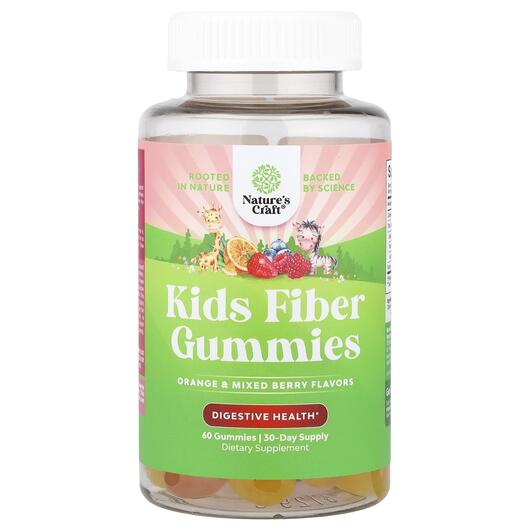 Основне фото товара Kids Fiber Gummies Orange & Mixed, Цукерки з клітковиною, 60 