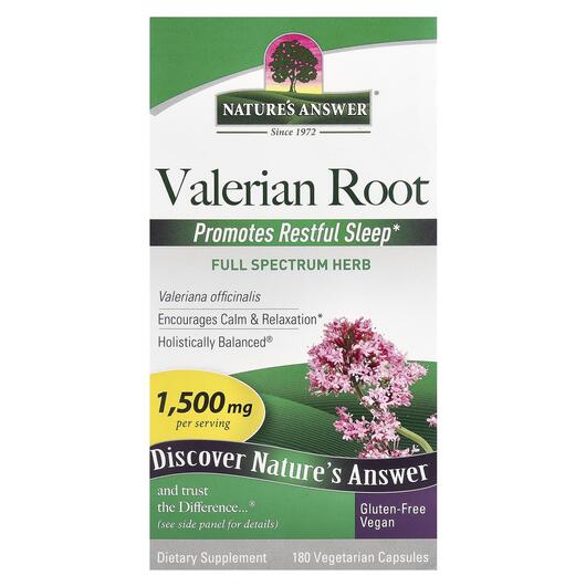 Основне фото товара Valerian Root Full Spectrum Herb 1500 mg, Валеріана, 180 капсул