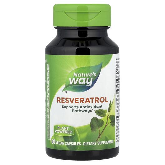 Основне фото товара Nature's Way, Resveratrol, Ресвератрол, 60 капсул