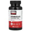 Фото товару Force Factor, Vitamin D3 & K2, Вітаміни D3 K2, 120 капсул