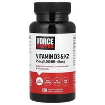 Vitamin D3 & K2 Витамины D3 + K2 Force Factor