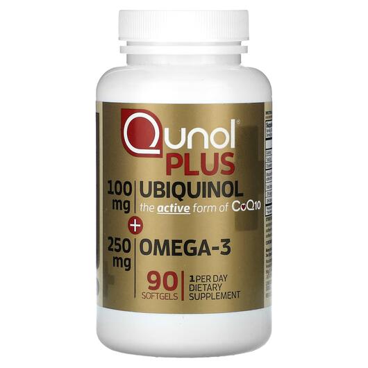 Основне фото товара Plus Ubiquinol + Omega-3 100 mg + 250 mg, Омега 3, 90 капсул