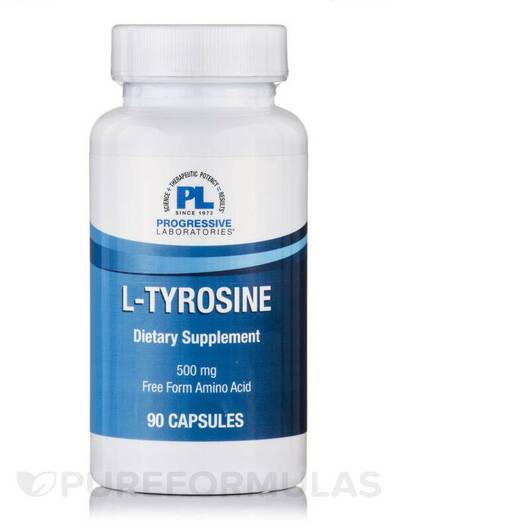 Основне фото товара Progressive Labs, L-Tyrosine 500 mg, L-Тирозин, 90 капсул