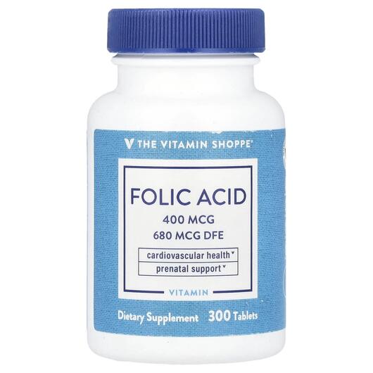 Основне фото товара Folic Acid 680 mcg DFE, Вітамін B9 Фолієва кислота, 300 таблеток