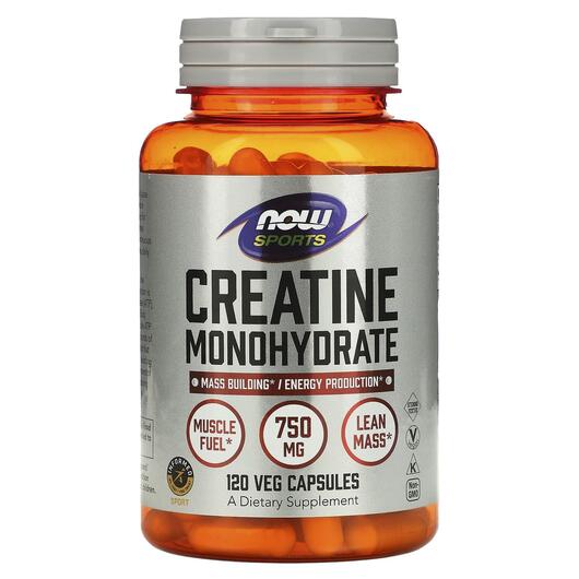 Основне фото товара Creatine Monohydrate 750 mg, Креатин Моногідрат 750 мг, 120 капсу