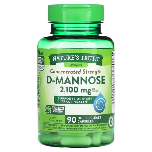 Основне фото товара Concentrated Strength D-Mannose 700 mg, Д-манноза, 90 капсул