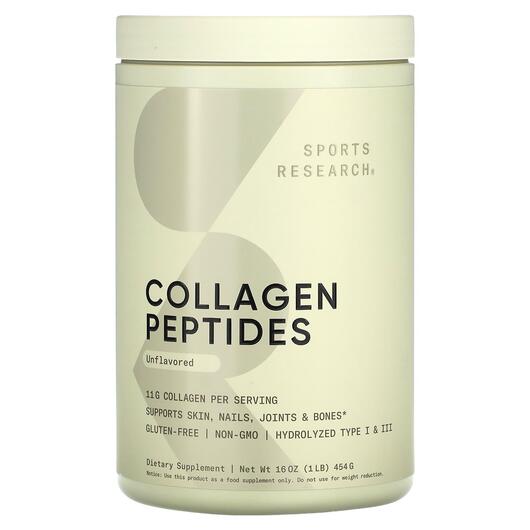 Основне фото товара Collagen Peptides Unflavored, Колагенові пептиди, 454 г