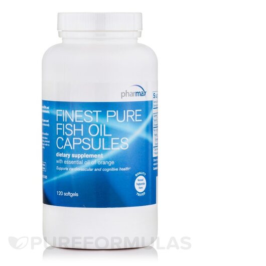 Основне фото товара Pharmax, Finest Pure Fish Oil Orange Flavor, Омега 3, 120 капсул