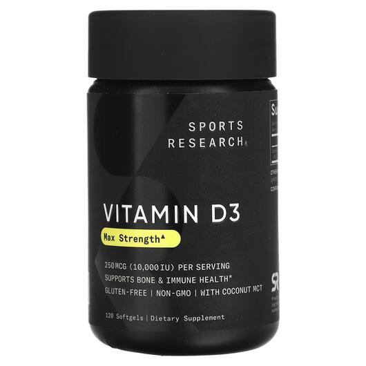 Основне фото товара Vitamin D3 with Coconut Oil, Вітамін D3 Холекальциферол, 120 капс