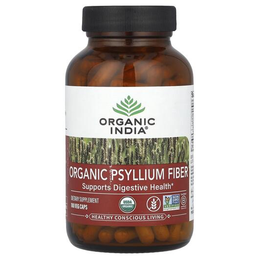 Основне фото товара Organic India, Organic Psyllium Fiber, Псиліум, 180 капсул