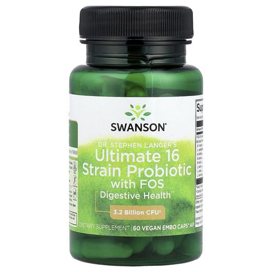 Основне фото товара Ultimate 16 Strain Probiotic With FOS, Пробіотики, 60 капсул
