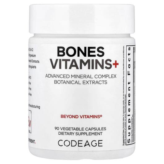 Основне фото товара CodeAge, Bones Vitamins+, Зміцнення кісток, 90 капсул