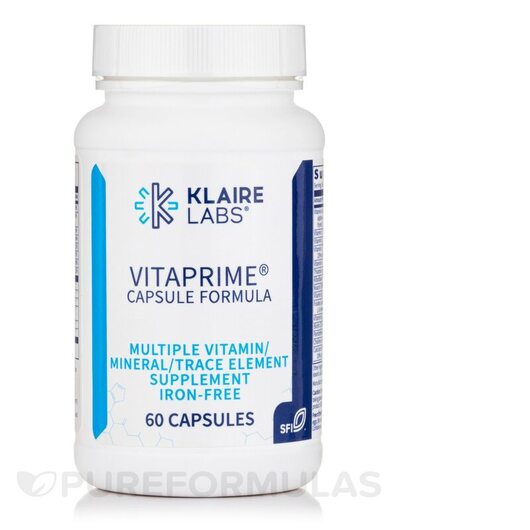 Основне фото товара VitaPrime Capsule Formula Iron-Free, Залізо, 60 капсул