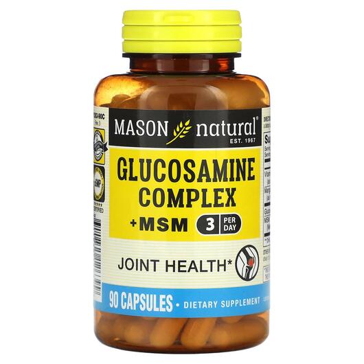 Основне фото товара Glucosamine Complex + MSM, Глюкозамін Хондроітин, 90 капсул
