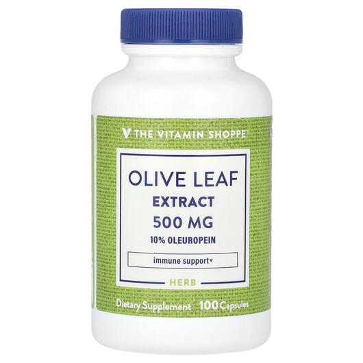 Основне фото товара Olive Leaf Extract 500 mg, Листя оливи, 100 капсул